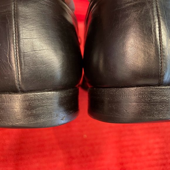 Prada Mens Leather Cap Toe Oxford Upper & Out Soles Lace Up Black Made In Italy - Picture 12 of 16